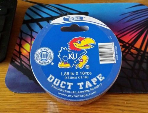 FANTAPE Brands Kansas Jayhawks KU College Logo Duck Tape Single Pack