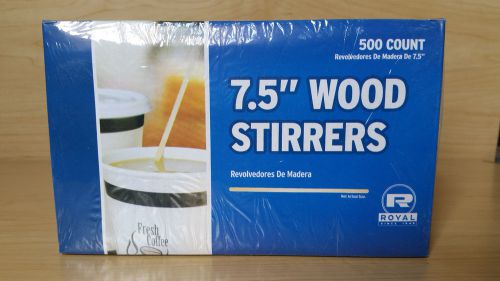 Royal 7.5&#034; Wood Stirrers 500 Count Great Wooden Sticks To Stir Coffee Or Tea