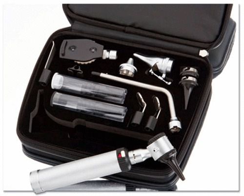 New 2.5v otoscope opthalmoscope complete diagnostic set with case for sale