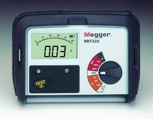 Megger MIT320-EN Insulation Tester, 1000 Megaohms Resistance, 250V, 500V, 1000V