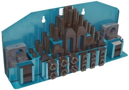 TE-CO 20415 Machinist Clamp Kit, 11/16&#034; Table T-Slot x 5/8-11&#034; Stud, 52 Pieces
