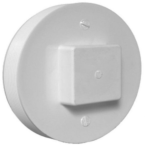 Aviditi 94903 Cleanout Plug  Raised Head  White Plastic  2-1/2-Inch  (Pack of 10