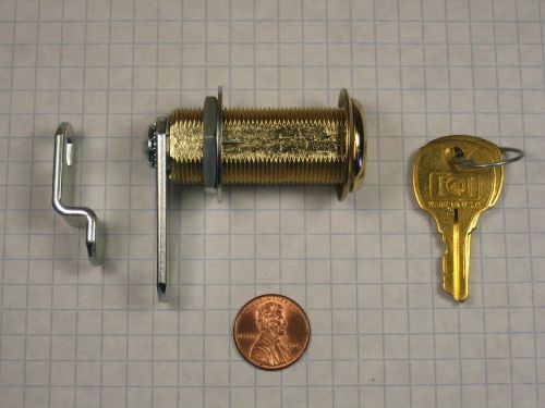 National lock #c8060-3-c346a cam lock, bright brass-plated,for 1-7/16&#034; thickness for sale