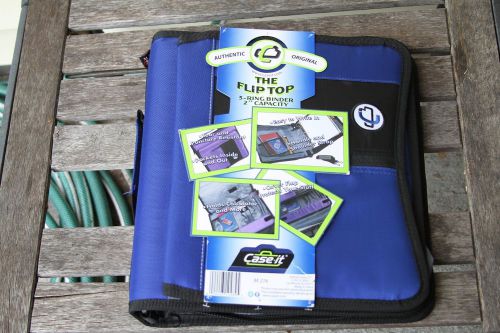 Case-It &#039;The Flip Top&#039; 3-ring binder 2&#034; Capacity -- With Handle -- Blue