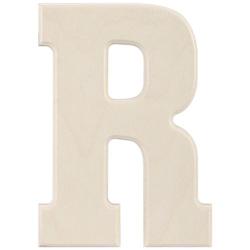 &#034;Baltic Birch University Font Letters &amp; Numbers 5.25&#034;&#034;-R, Set Of 6&#034;