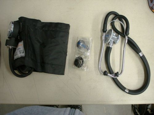 Stethoscope, Blood Pressure Nursing Kit Black