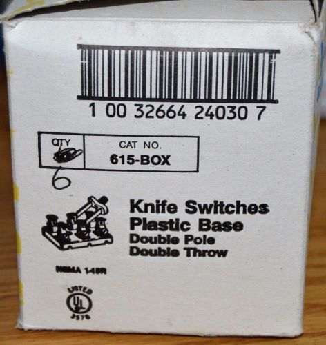 EAGLE KNIFE SWITCH  DOUBLE-POLE-DOUBLE THROW, BOX OF 6 NEW, SEALED 3&#034; LONG