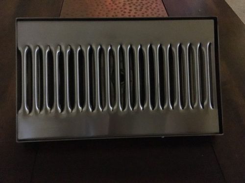 10 x 6&#034; Stainless  Beer Drip Tray w/ Drain Surface Mount