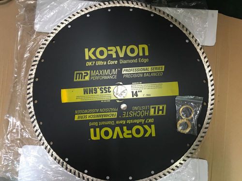 Korvon DK7 Ultra Core Diamond Edge 14&#034; Maximum Performance Speciality Saw Blade