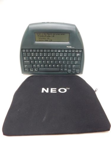 Alphasmart neo portable word processor keyboard reset with protective bag for sale