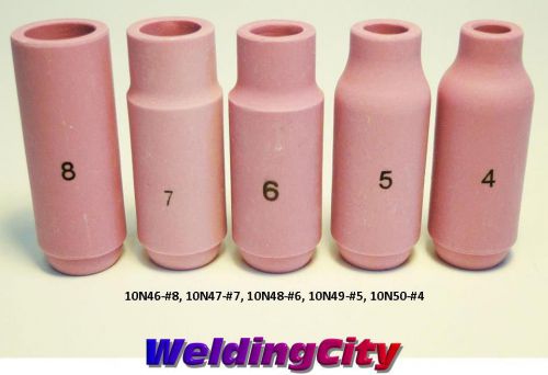 5 Ceramic Cups 10N46 10N47 10N48 10N49 10N50 #4-#8 TIG Welding Torch WP-17/18/26