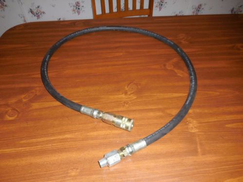 Dayco hydraulic hose with 2 fittings 5 foot long a608 1/2 id sae 100r6 400 psi for sale