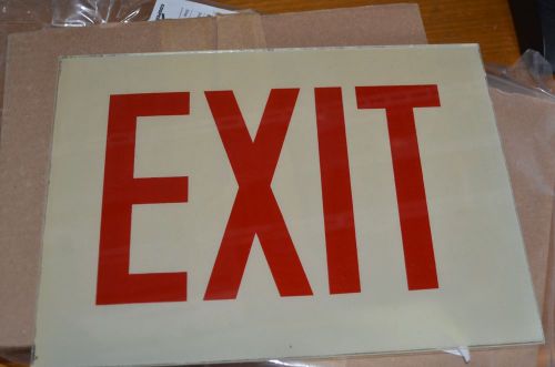 EXIT Sign REPLACEMENT Glass 12&#034;x 8-3/4&#034; NOS
