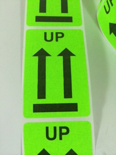 50 2&#034;x 3&#034; up arrow labels green fluorescent shipping label 2&#034;x 3&#034; up arrow for sale