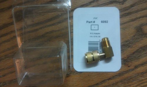 R12, HIGH-SIDE  Adapter,w/Valve Core, 3/16&#034; Female  x  1/4&#034; Male FJC#6092