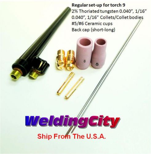 Accessory kit ak1 collet-cup-cap-tungsten 0.040&#034;~1/16&#034; tig torch 9 (u.s. seller) for sale