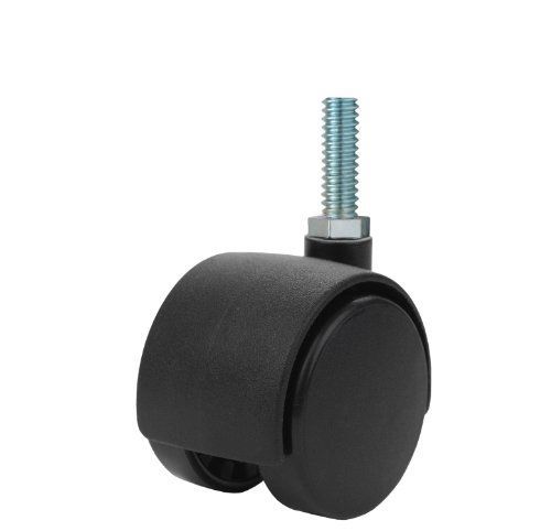 Twin wheel caster solutions twhn-40n-m23-bk 1.57&#034; diameter nylon wheel hooded for sale