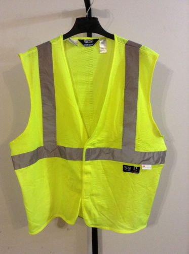 Men&#039;s Walls Workwear Green Reflective Safety Vest XL *NICE*