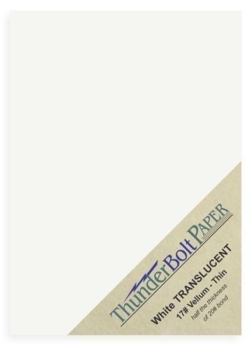 100 soft off-white translucent 17# thin sheets - 5&#034; x 7&#034; (5x7 inches) for sale