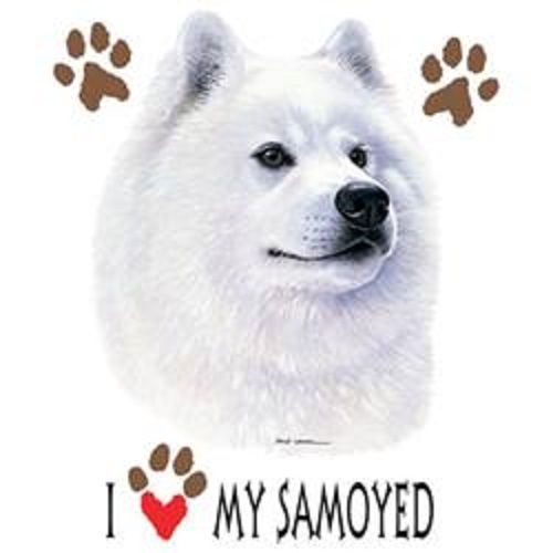 Love My Samoyed Dog HEAT PRESS TRANSFER for T Shirt Sweatshirt Fabric Tote 904b