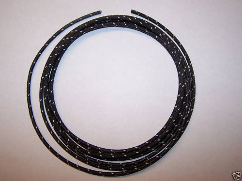 Cloth Covered Primary Wire  14 gauge Black w/ white