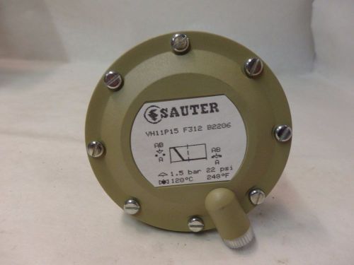 Sauter Pneum. small three way valve VH11P15 F312 B2206 1.5 bar 22psi 120°C B6