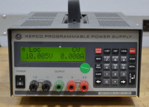 Kepco ABC10-10DM Programmable DC Power Supply, 0-10V, 0-10A, 100W NICE, GOOD