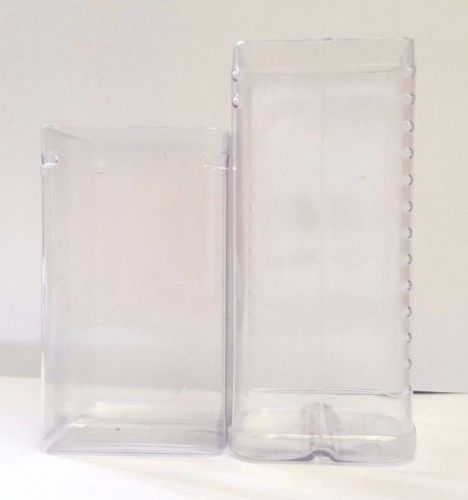 100 pc- 2-1/2&#034; x 1&#034; Clear Square Boxes- Tops and Bottoms