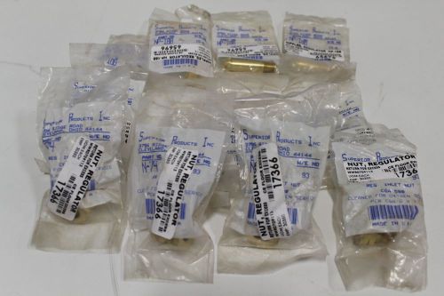 Set of (5) Superior Products CGA-580 N-74 Reg. Nut with (10) Inlet Nipple NP-188