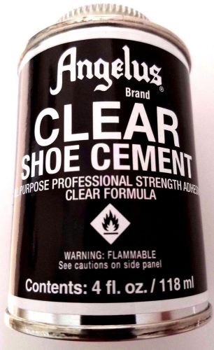 Angelus Clear Shoe Cement 4 oz Shoe Repair Glue