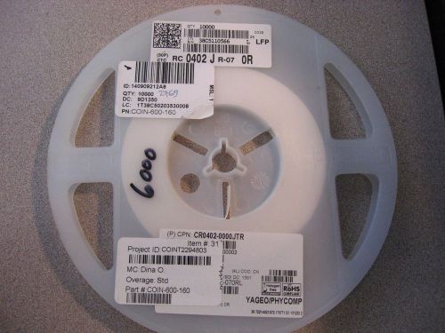 Reel of PCB Components MFG No: RC0402JR-070RL Qty on Reel: 6000