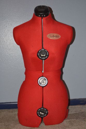 &#034;Sew Perfect Female Adjustable Mannequin Torso Stand Sm-Med Size