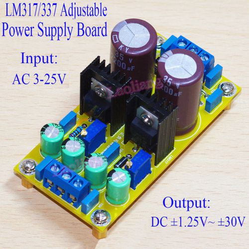 Assembled LM317 LM337 AC-DC Adjustable Regulated Power Supply Module Board 1.5A