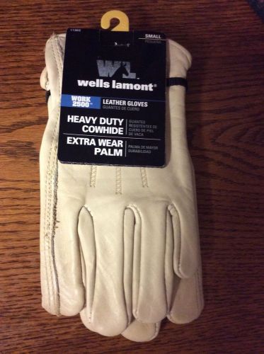 Wells Lamont heavy duty gloves size small reinforced palm tan cowhide 46
