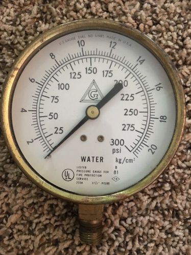 Vintage  Brass Pressure Gauge, Steampunk, Antique, Water, Steam