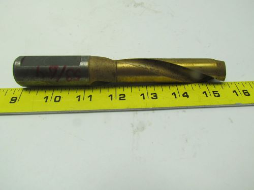 53/64 Tin coated carbide tipped Coolant Thru drill bit 3-1/2&#034; projection