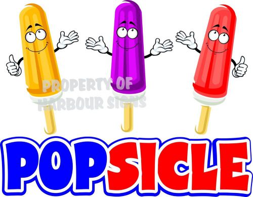 Popsicle 14&#034; Decal Popsicles Concession Ice Cream Cart Food Truck Vinyl Sticker