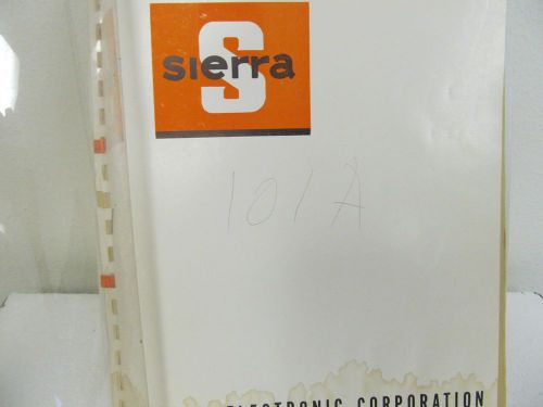 Sierra 101A Carrier Frequency Voltmeter Operating/Maint. Instructions w/schem.