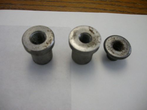 Steel step bushing threaded weld on nut 3/4&#034; and 1/2&#034; hole for sale
