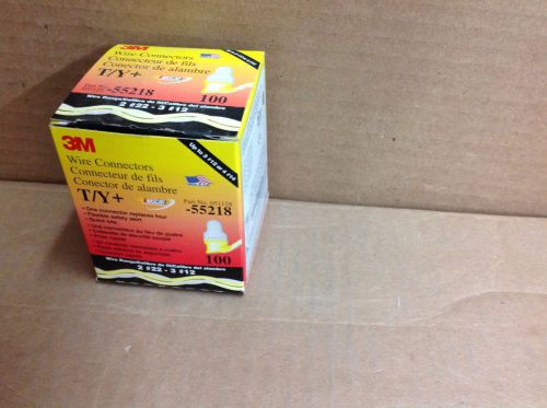 3M T/Y+BOX TAN/YELLOW SPRING CONNECTORS, LOT OF 5 BOXES WITH 100 each