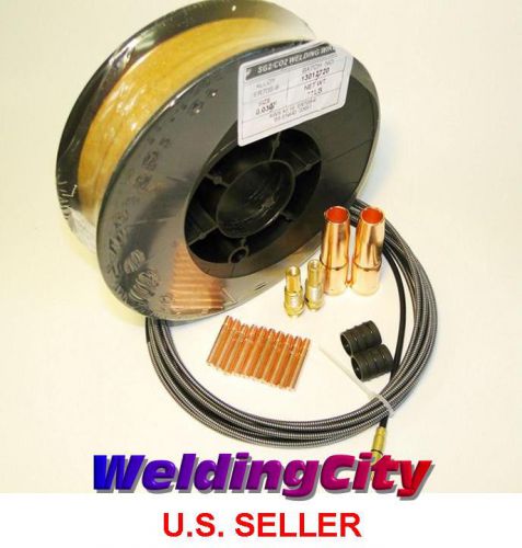 Mig gun accessory kit &amp; welding wire er70s-6 11-lb 0.035&#034; for lincoln 200-250amp for sale