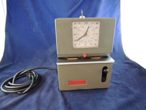 Vintage Lathem Time Clock Stamp Machine Excellent Working Condition With Key