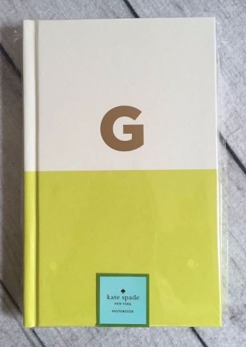 Kate Spade Dipped Initial Notebook, Letter &#034;G&#034;, Citron Color, NIP!!!