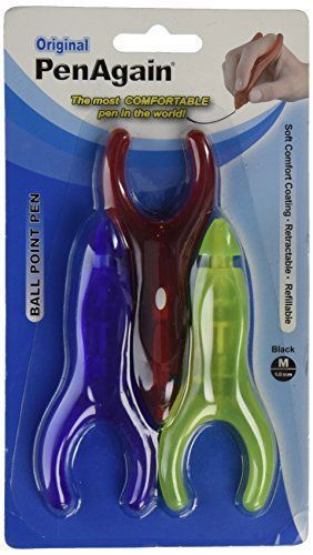 PenAgain Original 3 Pack Pens - Red, Blue, Green or Neon Green