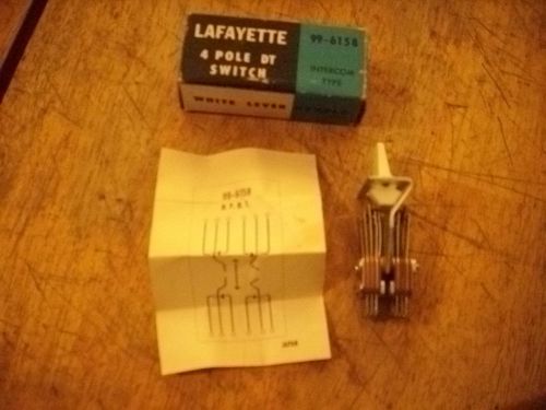 LAFAYETTE 4 pole dt SWITCH 99-6158 intercom type