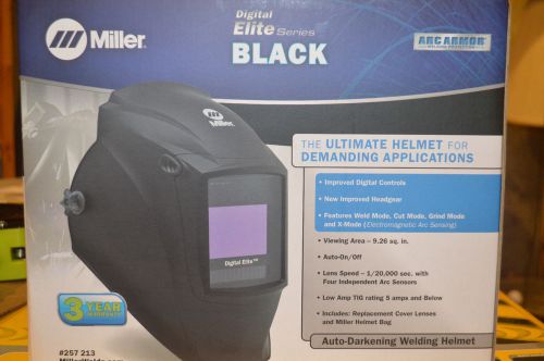 Miller Digital Elite Weld Helmet, Black, #257213, NEW