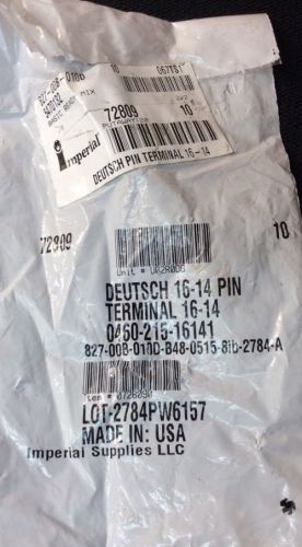 Imperial 72809 Dt Series Deutsch Pin Terminal 16-14 10pk /pkg