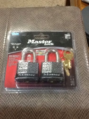 Master Lock 2 Pack 1.5&#034; Laminated Steel Padlock W/ Rustoleum Finish Keyed Alike