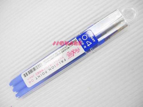 6 Refills w/ Cases for Pilot FriXion 0.4mm Erasable Gel Roller ball pen, Blue