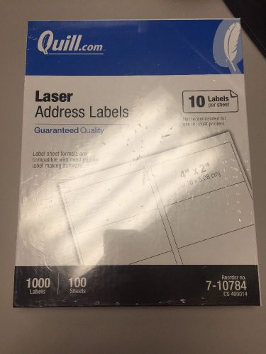 laser address labels 4&#034; x 2&#034; Quill.com